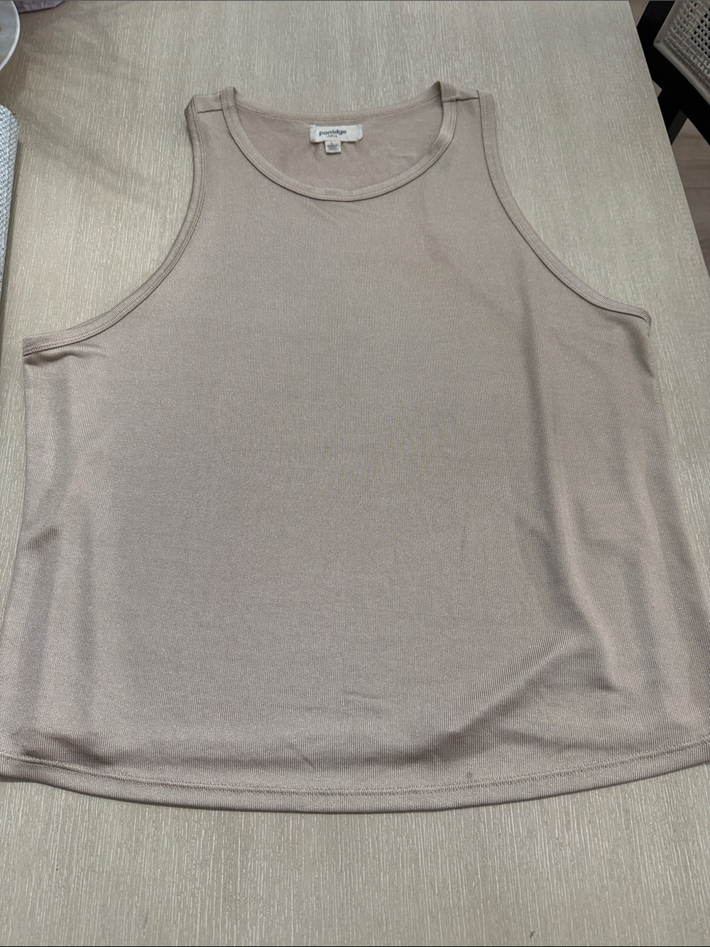 Porridge by Anthropology Women's shimmer tan Sleeveless Crewneck Tank